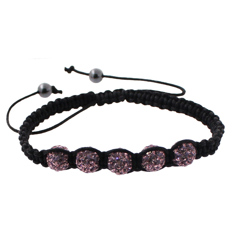 Pulsera Tejida Ajustable con Bolas de Fuego