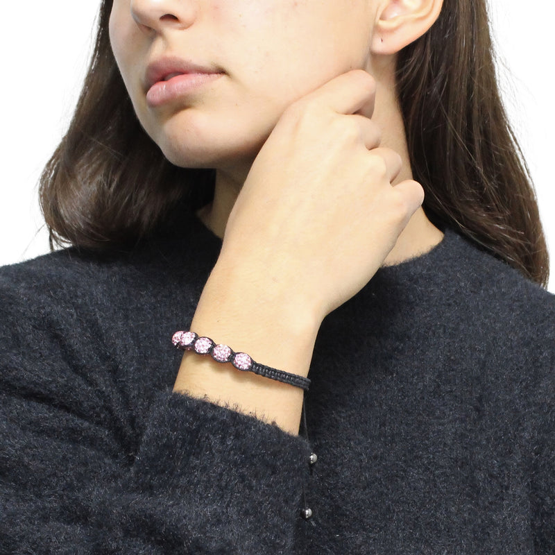 Pulsera Tejida Ajustable con Bolas de Fuego