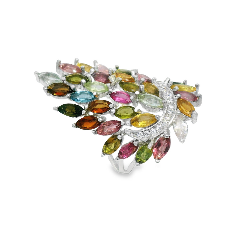 Anillo Piedra Natural de Turmalina 7