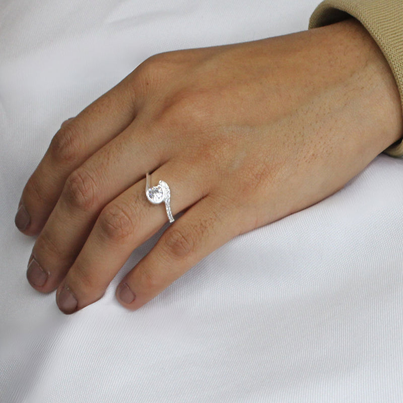 Anillo Solitario de Circonia 6