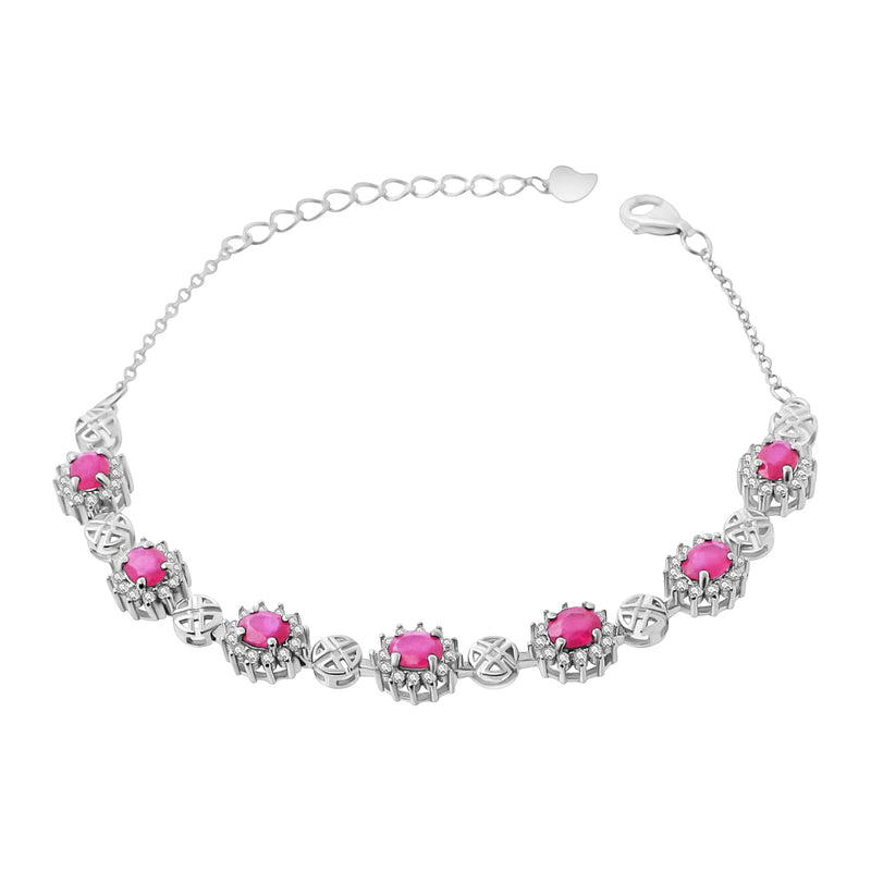 Pulsera Piedras Preciosas Rubi