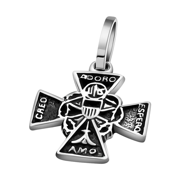 Cruz Con Corona De Espinas De Plata