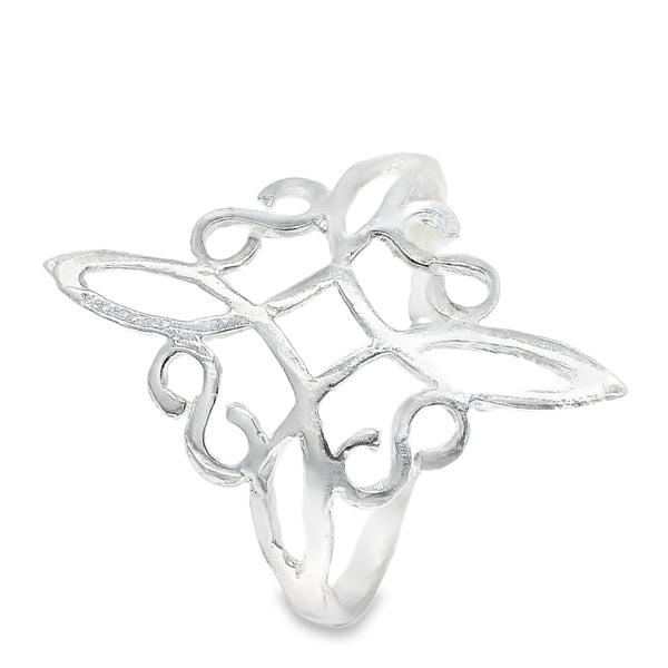 Anillo Nudo de Bruja de Plata 7