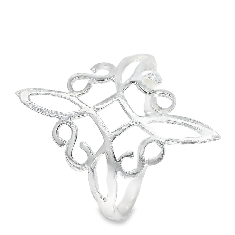 Anillo Nudo de Bruja de Plata 7
