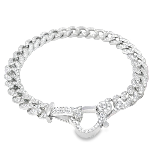 Pulsera Broche de Corazón de Circonia