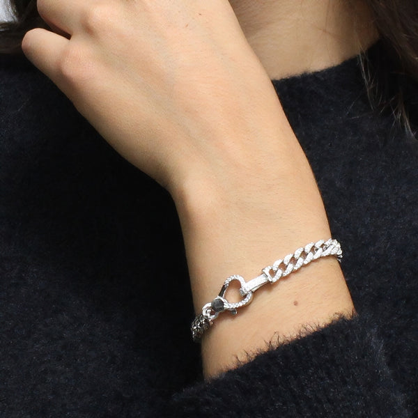 Pulsera Broche de Corazón de Circonia