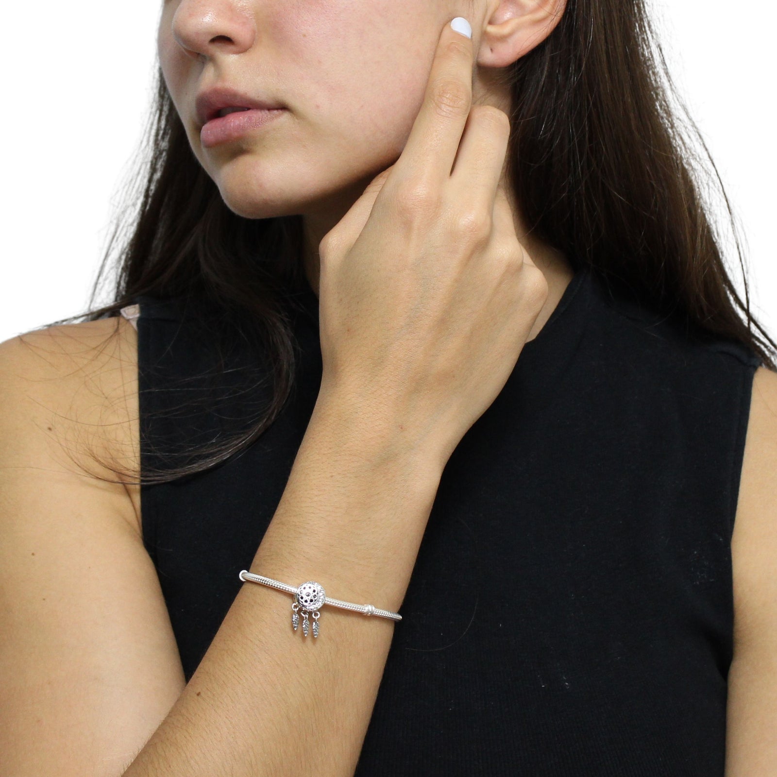 Charm Atrapasueños Con Circonia Plata 925 Plarte