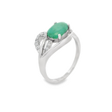 Anillo Piedra Natural con Circonia Esmeralda / 6