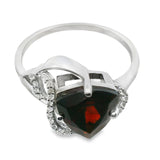 Anillo Con Piedras Preciosas Granate Con Circonia 8