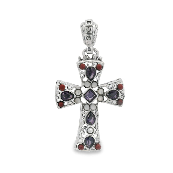 Cruz de Plata con Piedras