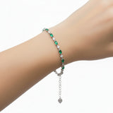 Pulsera Con Piedras Preciosas Esmeralda