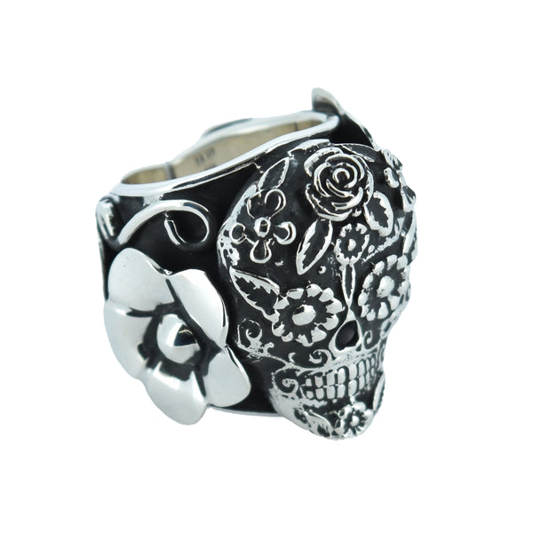 Anillo Oxidado De Calavera