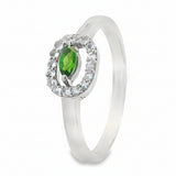 Anillo Piedras Preciosas Peridot Con Circonia 8
