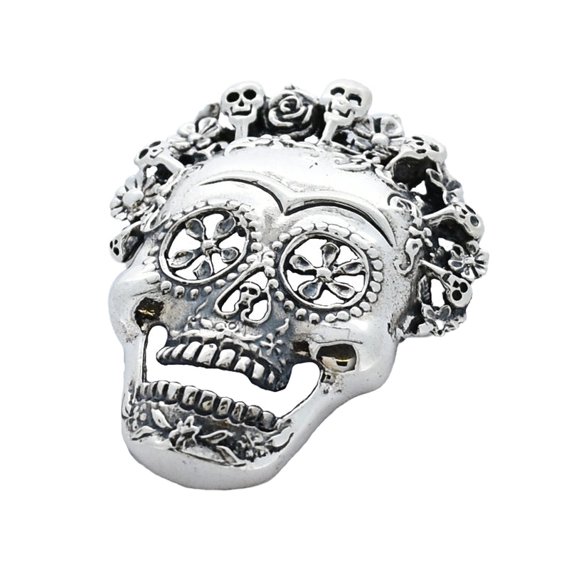 Dije Catrina Oxidado De Plata