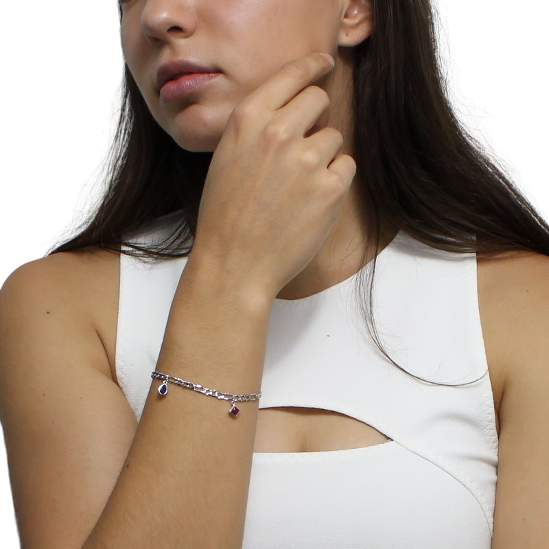 Pulsera Eslabón Con Circonia