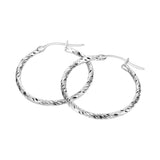 Arracada De Plata Diamantada