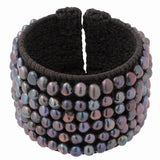 Brazalete Tejido con Perlas