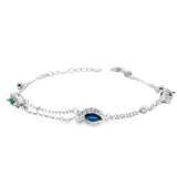 Pulsera Doble con Piedras Preciosas