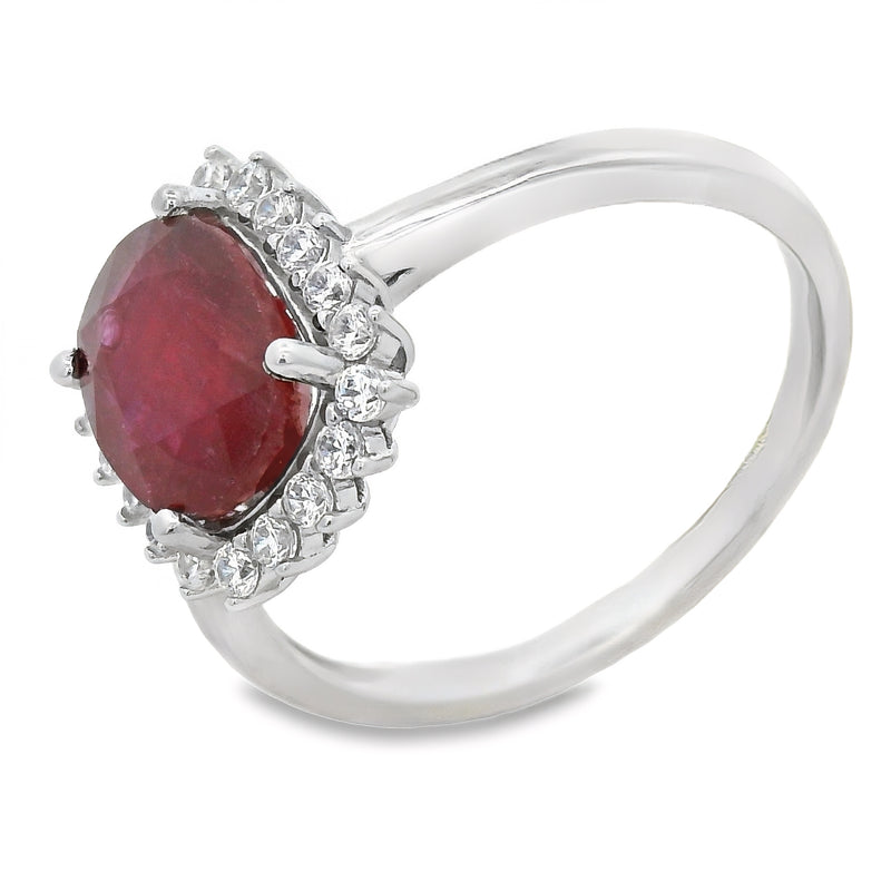 Anillo De Plata Con Piedras Preciosas