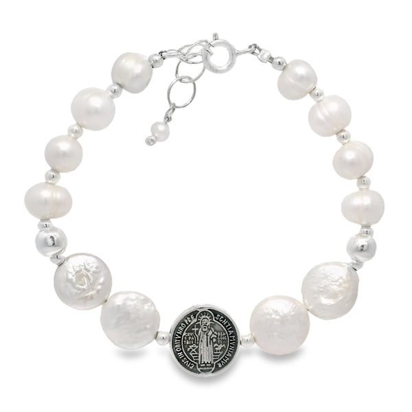 Pulsera de San Benito con Perlas