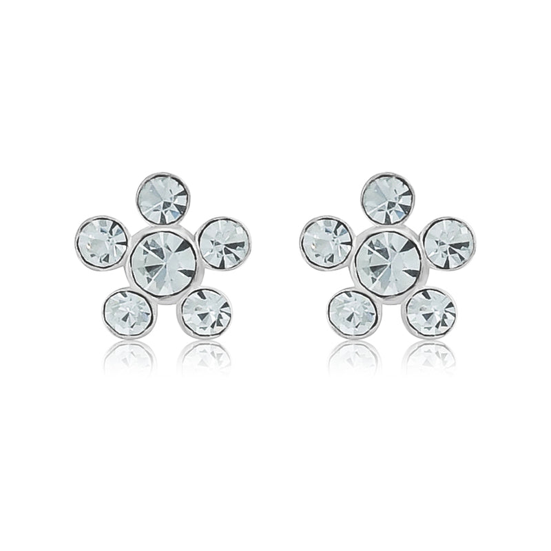 Arete de Flor con Cristales