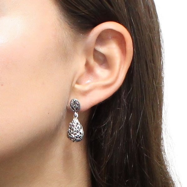 Arete Flores Oxidado