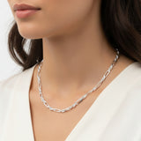 Cadena De Plata Estilo Figaro Gruesa 45 CM