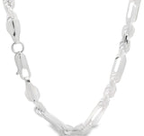 Cadena De Plata Estilo Figaro Gruesa 45 CM