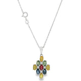 Collar Tulipán de Zafiro Multicolor Multi Zafiro