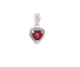 Dije De Piedra Natural Corazón Rubí