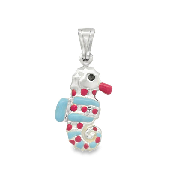 Dije para Pulsera y Collar de Caballito de Mar Azul