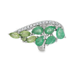 Anillo Azucena de Esmeralda con Topacio Esmeralda Con Topacio / 6