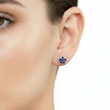 Arete Mini Flor Zafiro