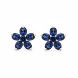 Arete Mini Flor Zafiro