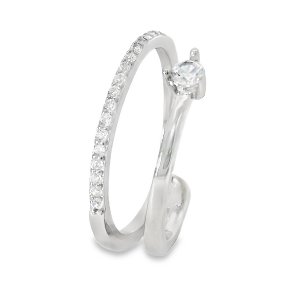 Anillo De Plata Con Circonia #6