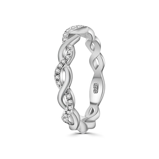 Anillo De Plata Con Circonia #6