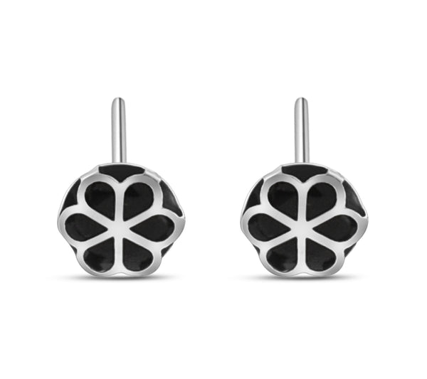 Aretes De Florecita Negra