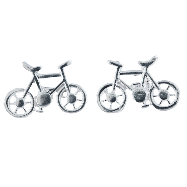 Aretes De Bicicleta De Plata