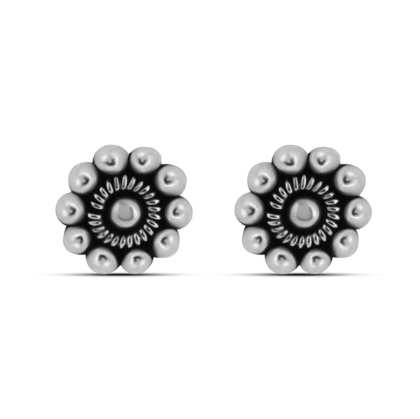 Aretes De Flor Oxidada