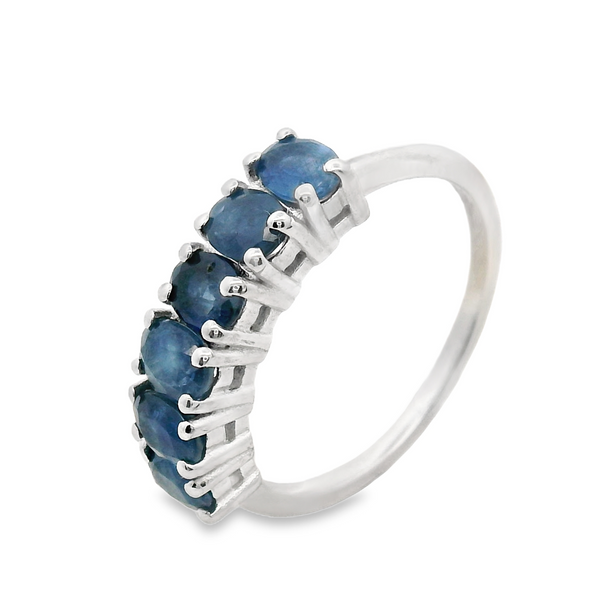 Anillo De Plata Con Piedras Preciosas Esmeralda / #6