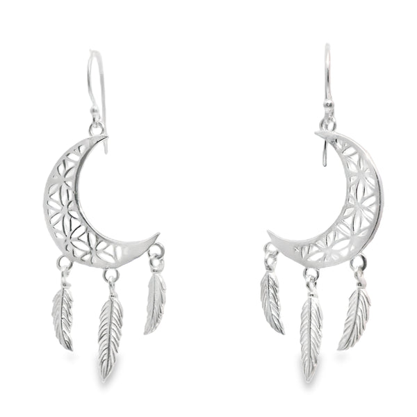 Arete Luna Atrapa Sueños de Plata
