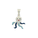 Dije para Pulsera y Collar de Pulpo Azul