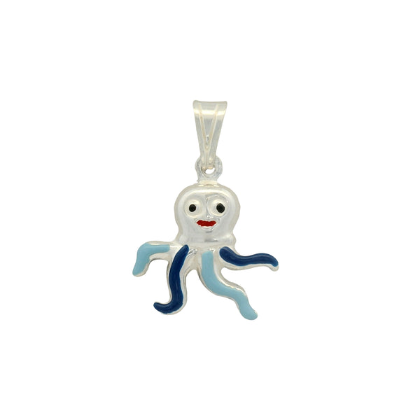 Dije para Pulsera y Collar de Pulpo Azul