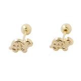 Aretes De Oro Tortuga Bebé