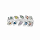 Anillo Pétalos Con Piedra Turmalina Turmalina / 6