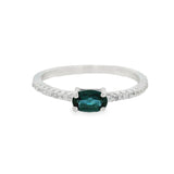 Anillo Brillante Con Circonias Y Piedra London Blue Topaz London Blue Topaz / 7