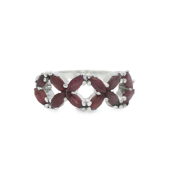 Anillo de Aros de Piedra Natural Zafiro / 6