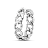 Anillo de Plata Cadena Liso / #5