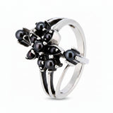 Anillo De Flor Plata Con Madreperla