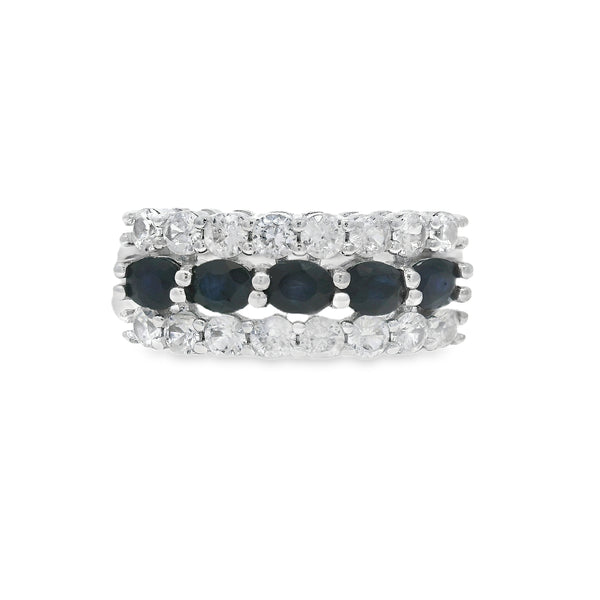 Anillo de Piedras Preciosas con Circonia Zafiro / 6